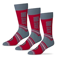 Unisex Starter  Red Ohio State Buckeyes Rally Cry 3-Pack Socks Set