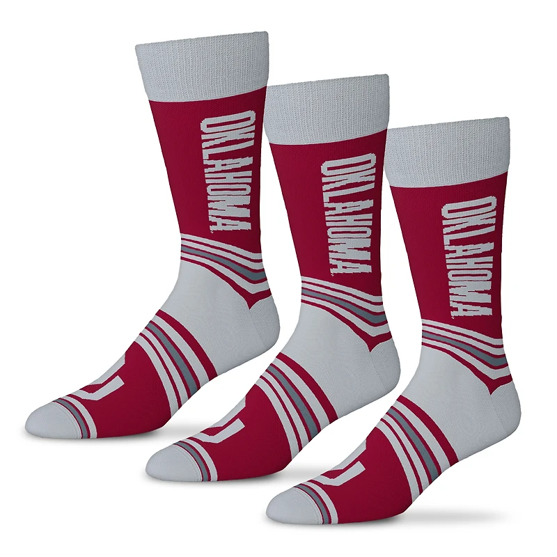 Unisex Starter  Red Oklahoma Sooners Rally Cry 3-Pack Socks Set