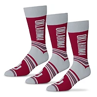 Unisex Starter  Red Oklahoma Sooners Rally Cry 3-Pack Socks Set