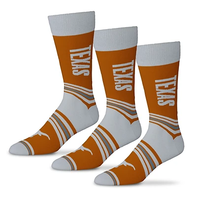 Unisex Starter  Orange Texas Longhorns Rally Cry 3-Pack Socks Set