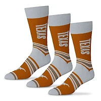 Unisex Starter  Orange Texas Longhorns Rally Cry 3-Pack Socks Set