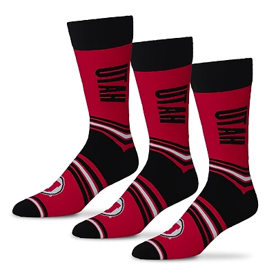 Unisex Starter  Red Utah Utes Rally Cry 3-Pack Socks Set
