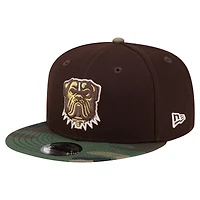 Men's New Era  Dark Brown Cleveland Browns Burnt Wood Camo 9FIFTY Snapback Hat