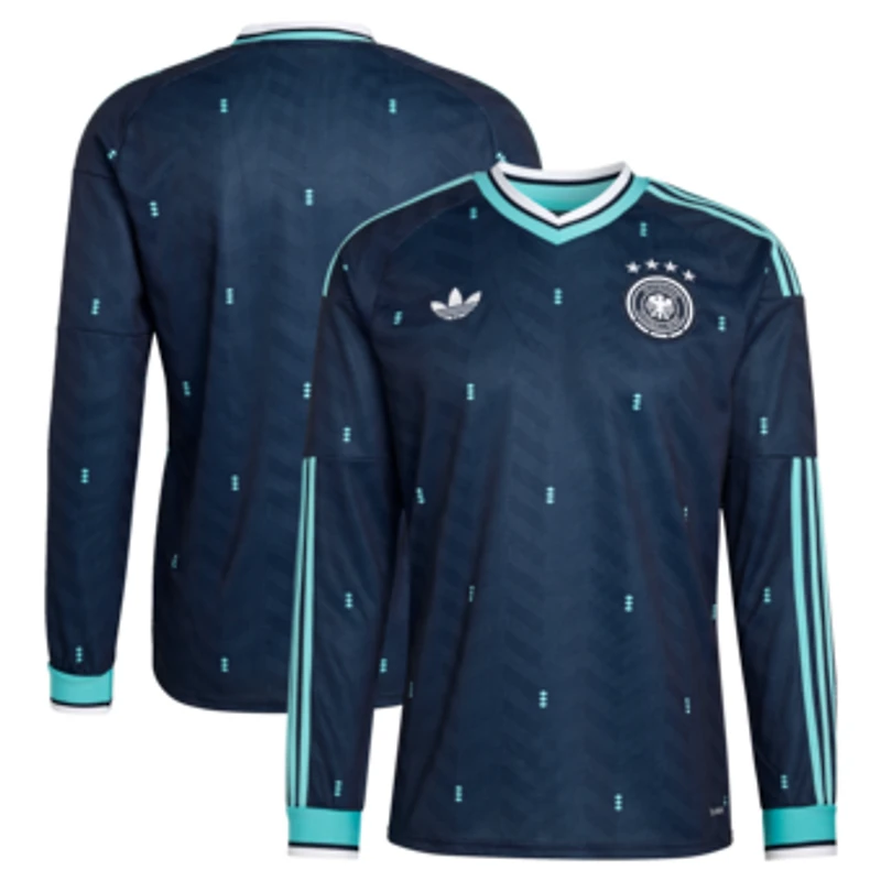 Men's adidas Navy Germany National Team 2026 Away Replica Long Sleeve Jersey