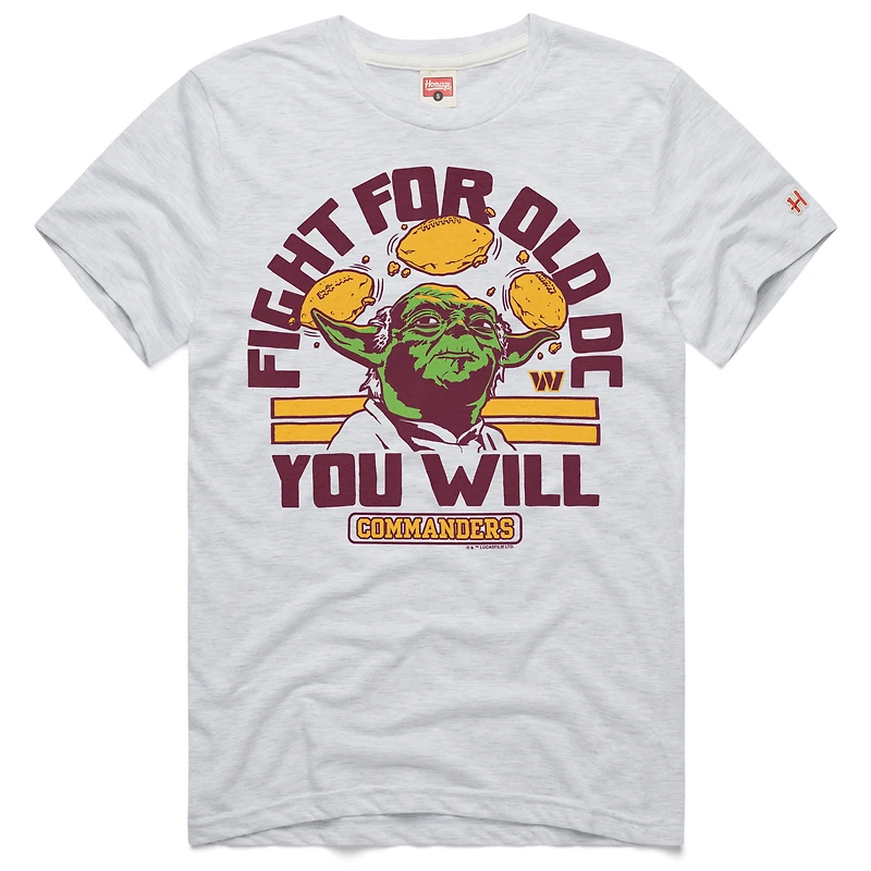 Unisex Homage Ash Washington Commanders Star Wars x NFL Tri-Blend T-Shirt