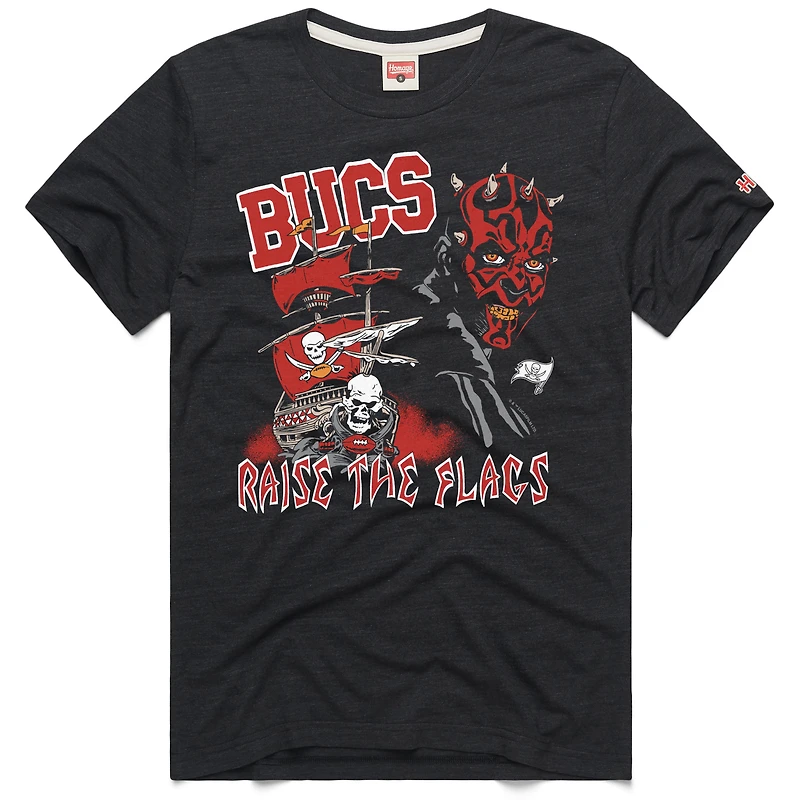 Unisex Homage Charcoal Tampa Bay Buccaneers Star Wars x NFL Tri-Blend T-Shirt
