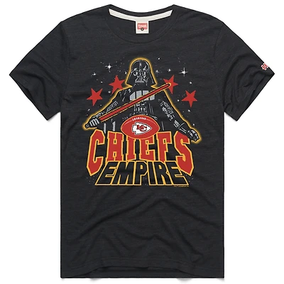 Unisex Homage Charcoal Kansas City Chiefs Star Wars x NFL Tri-Blend T-Shirt