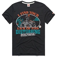 Unisex Homage  Charcoal Miami Dolphins Star Wars x NFL Tri-Blend T-Shirt