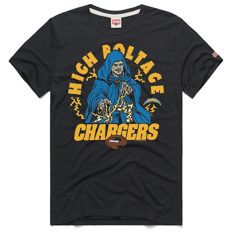 Unisex Homage  Charcoal Los Angeles Chargers Star Wars x NFL Tri-Blend T-Shirt