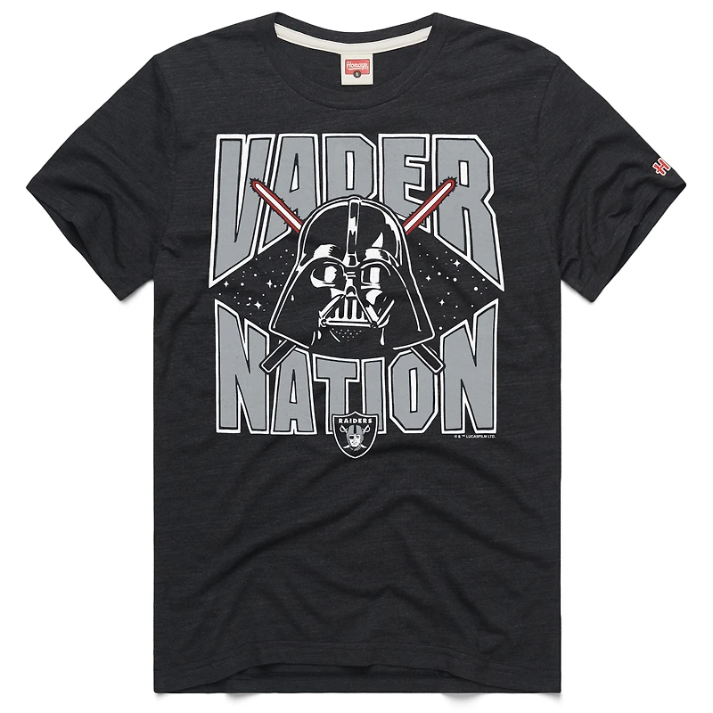Unisex Homage Charcoal Las Vegas Raiders Star Wars x NFL Tri-Blend T-Shirt