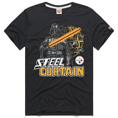 Unisex Homage Charcoal Pittsburgh Steelers Star Wars x NFL Tri-Blend T-Shirt