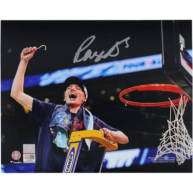 Paige Bueckers UConn Huskies Autographed 8" x 10" Net Cutting Photograph