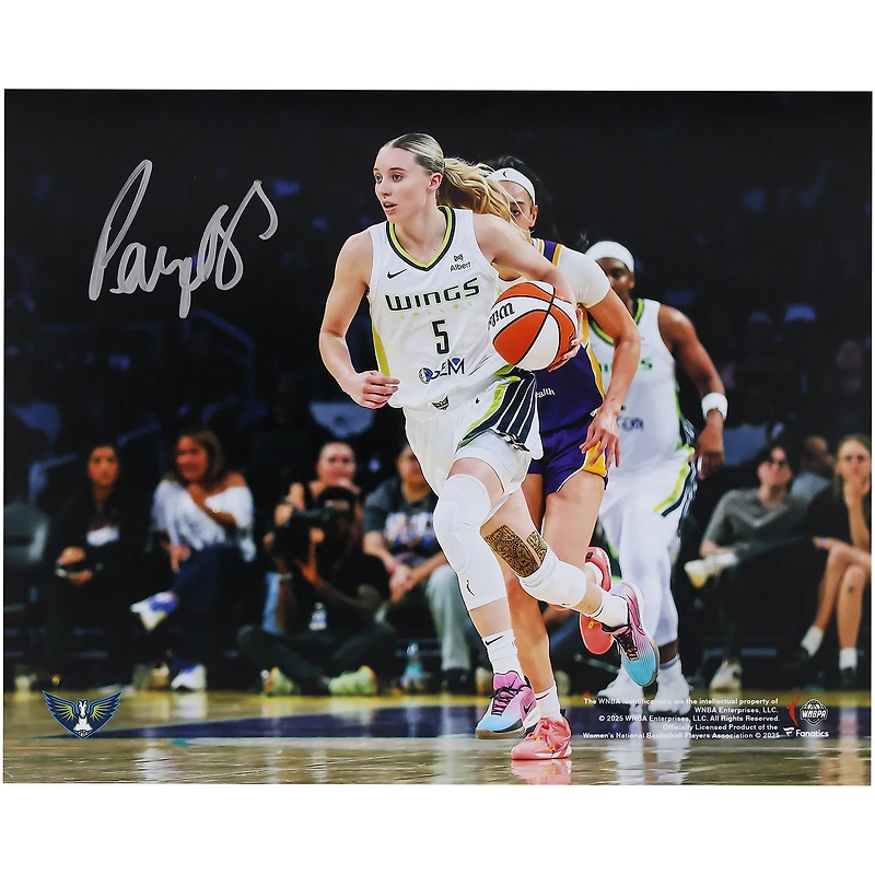 Paige Bueckers Dallas Wings Autographed 8" x 10" Dribbling Photograph