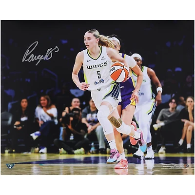 Paige Bueckers Dallas Wings Autographed 16" x 20" Dribbling Photograph