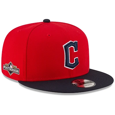 Men's New Era  Red Cleveland Guardians 2025 MLB Postseason Side Patch 9FIFTY Snapback Hat