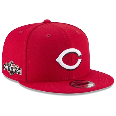 Men's New Era  Red Cincinnati Reds 2025 MLB Postseason Side Patch 9FIFTY Snapback Hat