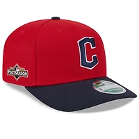 Men's New Era  Red Cleveland Guardians 2025 MLB Postseason Side Patch 9SEVENTY Adjustable Hat
