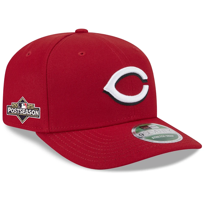 Men's New Era  Red Cincinnati Reds 2025 MLB Postseason Side Patch 9SEVENTY Adjustable Hat
