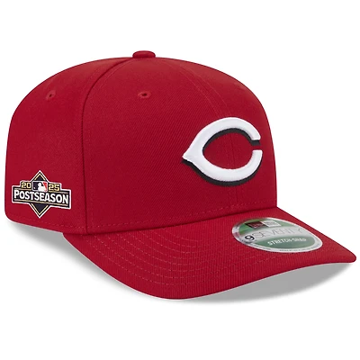 Men's New Era  Red Cincinnati Reds 2025 MLB Postseason Side Patch 9SEVENTY Adjustable Hat
