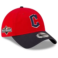 Men's New Era  Red Cleveland Guardians 2025 MLB Postseason Side Patch 9TWENTY Adjustable Hat