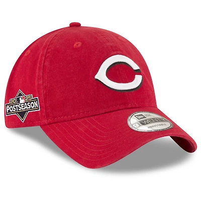 Men's New Era  Red Cincinnati Reds 2025 MLB Postseason Side Patch 9TWENTY Adjustable Hat