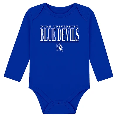 Infant Garb Royal Duke Blue Devils Ollie Long-Sleeve Bodysuit