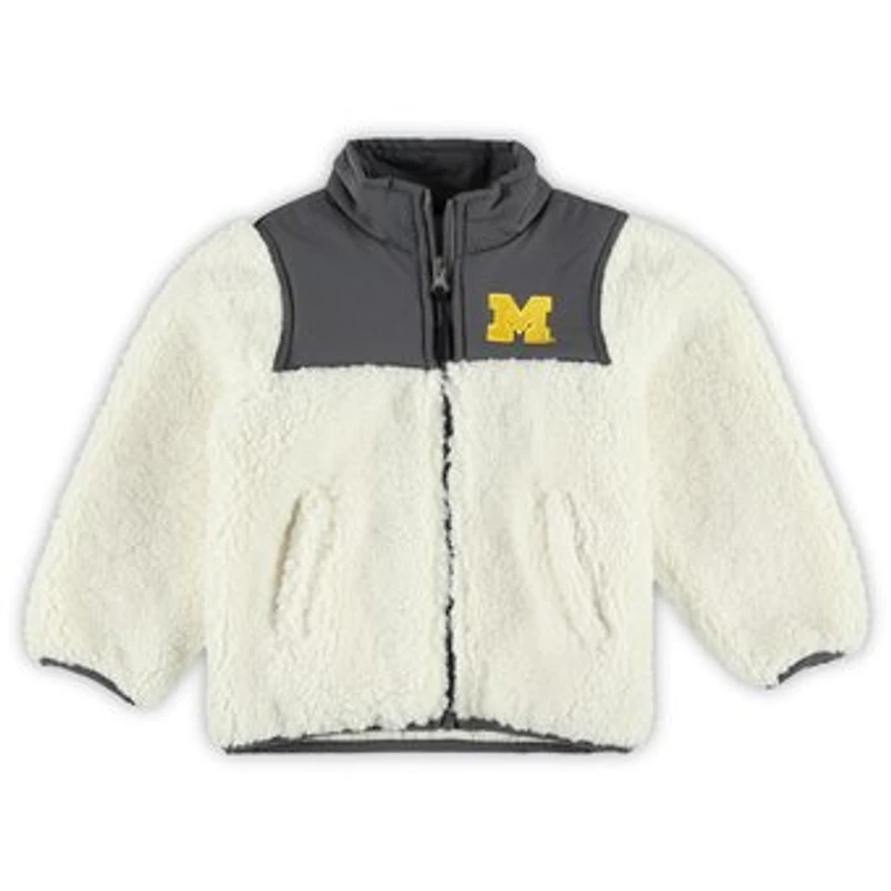 Toddler Garb Charcoal Michigan Wolverines Teddy Sherpa Jacket