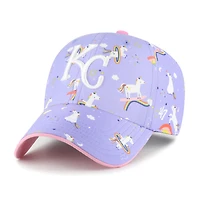Girls Youth '47  Lavender Kansas City Royals Unicorn Clean Up Adjustable Hat