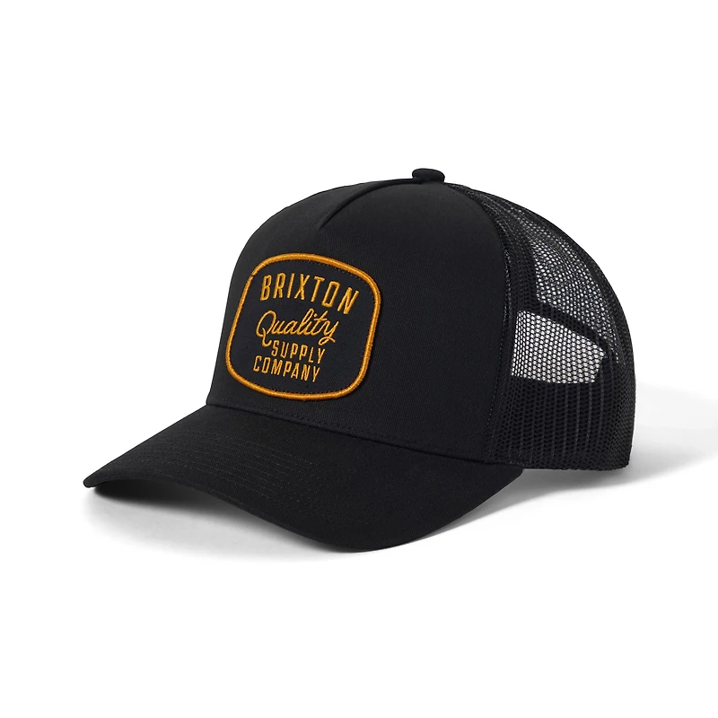 Unisex  Black Brixton Hubal NetPlus Adjustable Trucker Hat