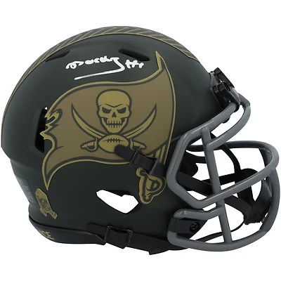 Bucky Irving Tampa Bay Buccaneers Autographed Riddell 2025 Salute To Service Speed Mini Helmet