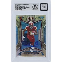 Brian Robinson Jr. Washington Commanders Autographed 2022 Panini Gold Standard Platinum #123 #/75 Beckett Fanatics Witnessed Authenticated 10 Rookie Card
