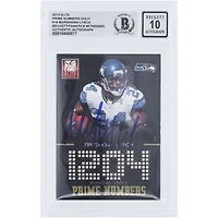 Marshawn Lynch Seattle Seahawks Autographed 2012 Panini Elite Prime Numbers Gold #16 #/149 Beckett Fanatics Witnessed Authenticated 10 Card