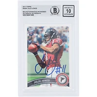 Julio Jones Atlanta Falcons Autographed 2011 Topps #350A Beckett Fanatics Witnessed Authenticated 10 Rookie Card