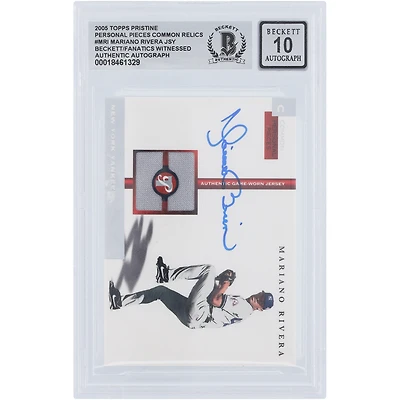 Mariano Rivera New York Yankees Autographed 2005 Topps Pristine Common Personal Pieces Relic #PPC-MRI #/425 Beckett Fanatics Witnessed Authenticated 10 Card