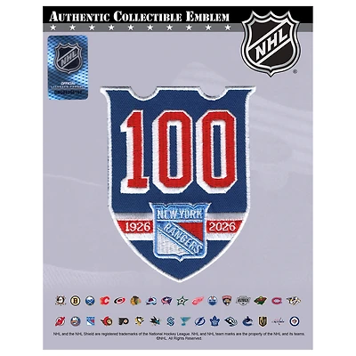 New York Rangers 100th Anniversary Jersey Patch