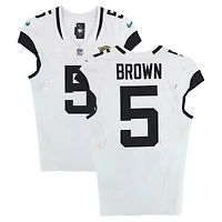 Dyami Brown Jacksonville Jaguars Game-Used #5 White Nike Jersey vs. Cincinnati Bengals on September 14, 2025