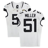 Ventrell Miller Jacksonville Jaguars Game-Used #51 White Nike Jersey vs. Cincinnati Bengals on September 14, 2025