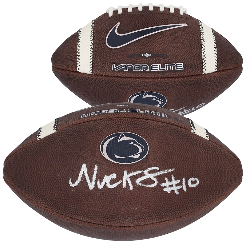 Nick Singleton Penn State Nittany Lions Autographed Nike USA Authentic Game Football