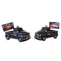 Denver Broncos Hangable 3" Rally Truck Two-Piece Statue Set