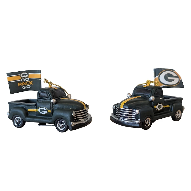Green Bay Packers Hangable 3" Rally Truck Two-Piece Statue Set