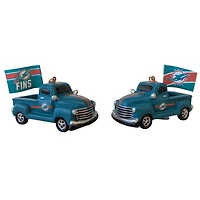 Miami Dolphins Hangable 3" Rally Truck Two-Piece Statue Set