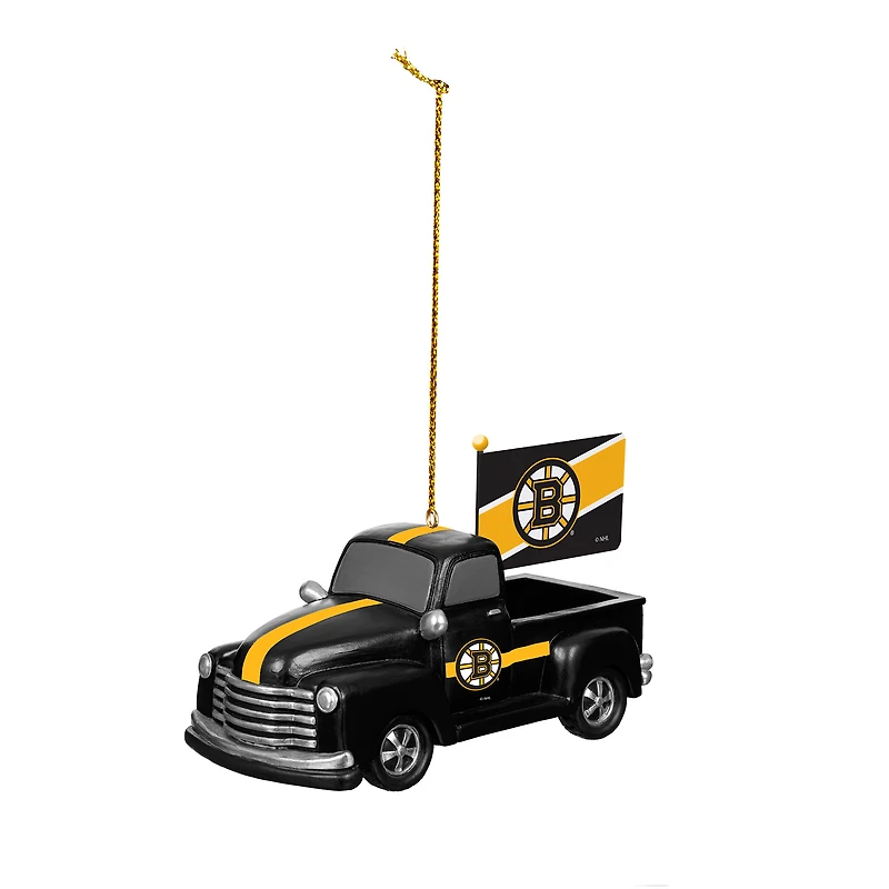 Boston Bruins 3" Rally Truck Two-Piece Ornament Set