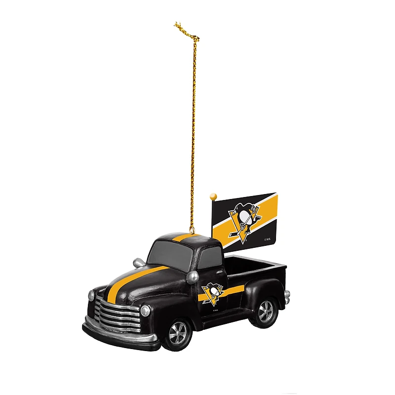 Pittsburgh Penguins 3" Rally Truck Two-Piece Ornament Set