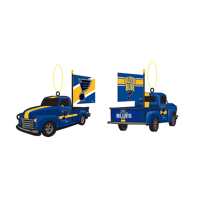 St. Louis Blues 3" Rally Truck Two-Piece Ornament Set