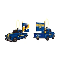 St. Louis Blues 3" Rally Truck Two-Piece Ornament Set