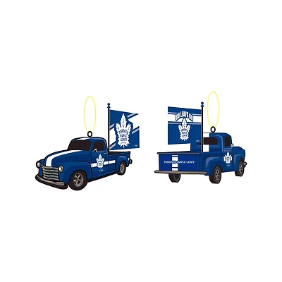 Toronto Maple Leafs 3" Rally Truck Two-Piece Ornament Set