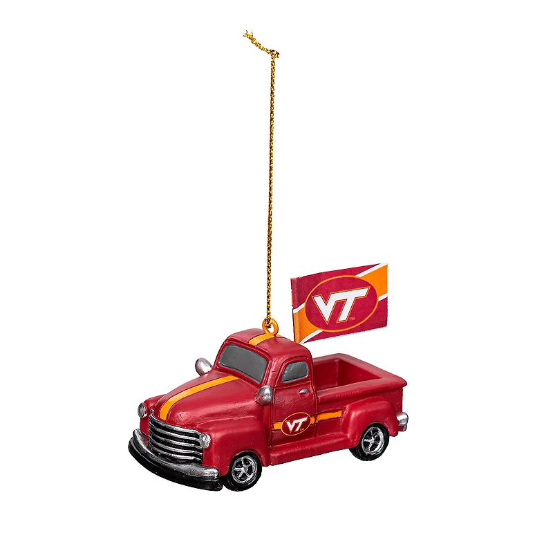 Virginia Tech Hokies 3" Rally Truck Two-Piece Ornament Set