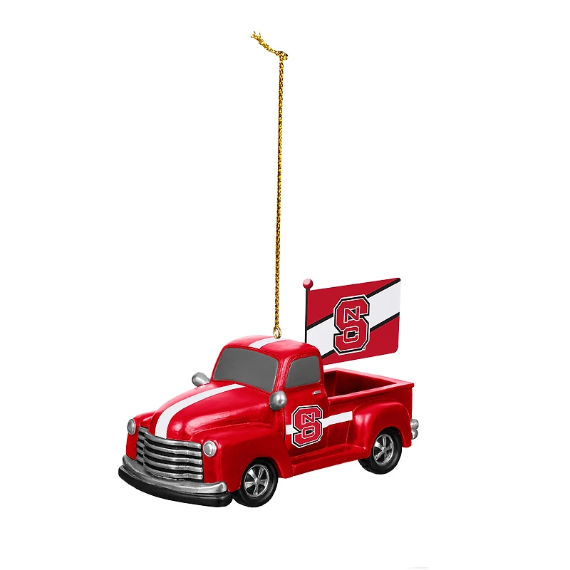 NC State Wolfpack 3" Rally Truck Two-Piece Ornament Set