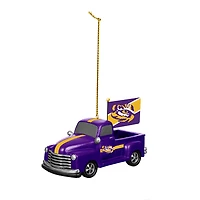 LSU Tigers 3" Rally Truck Two-Piece Ornament Set