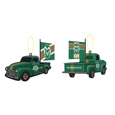 Colorado State Rams 3" Rally Truck Two-Piece Ornament Set